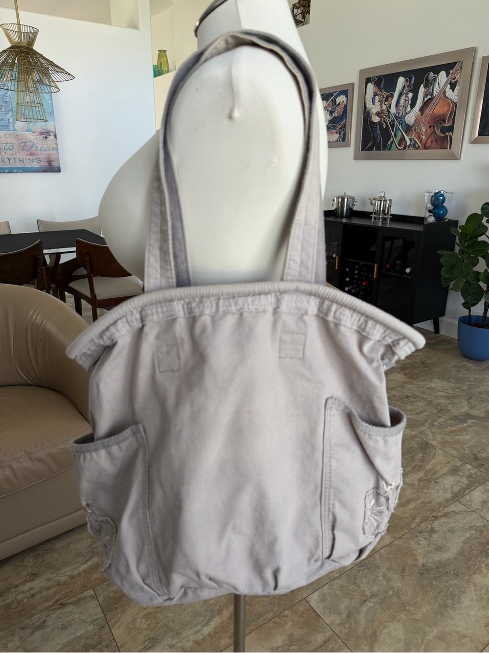 thirty-one Washed Canvas Tote in Light Gray